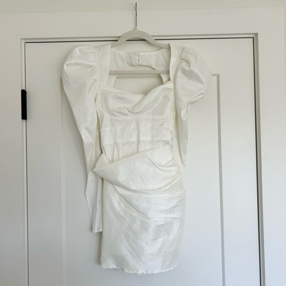 For Love And Lemons Etta Mini Dress in White - Picture 6 of 10